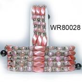 36inch Pink Pearl,Magnetic Wrap Bracelet Necklace All in One Set